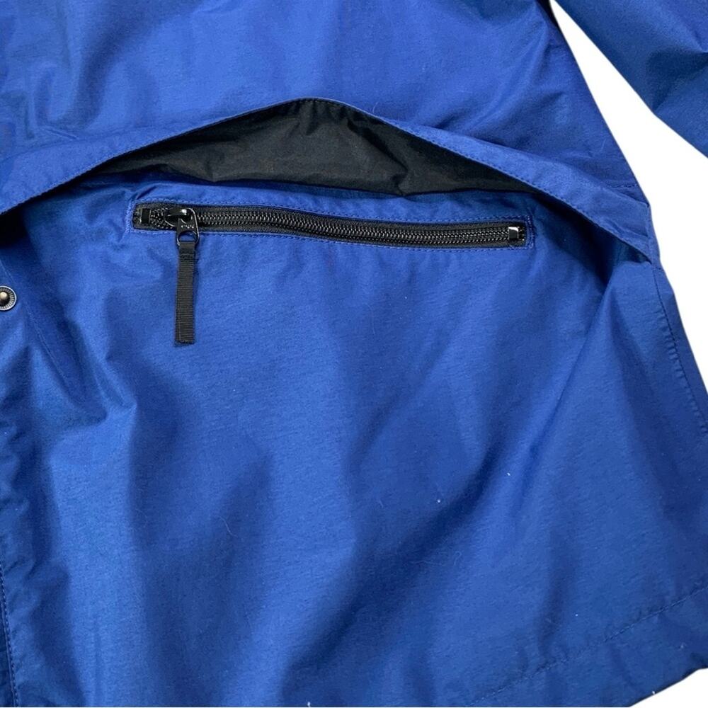 Cabela's Gore Tex Rain Jacket L Blue Waterproof Hooded Granola Gorpcore Shell - Picture 5 of 14